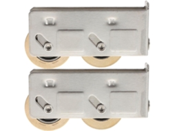Conjunto De 2 Roldanas Deslizantes De Cobre Para Portas Francesas De 22 Mm