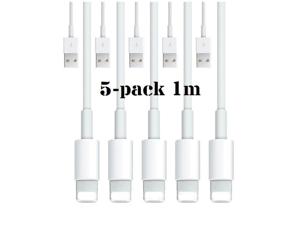 Kit De Cinco Unidades De Cabo Lightning Compatível Com Iphone
