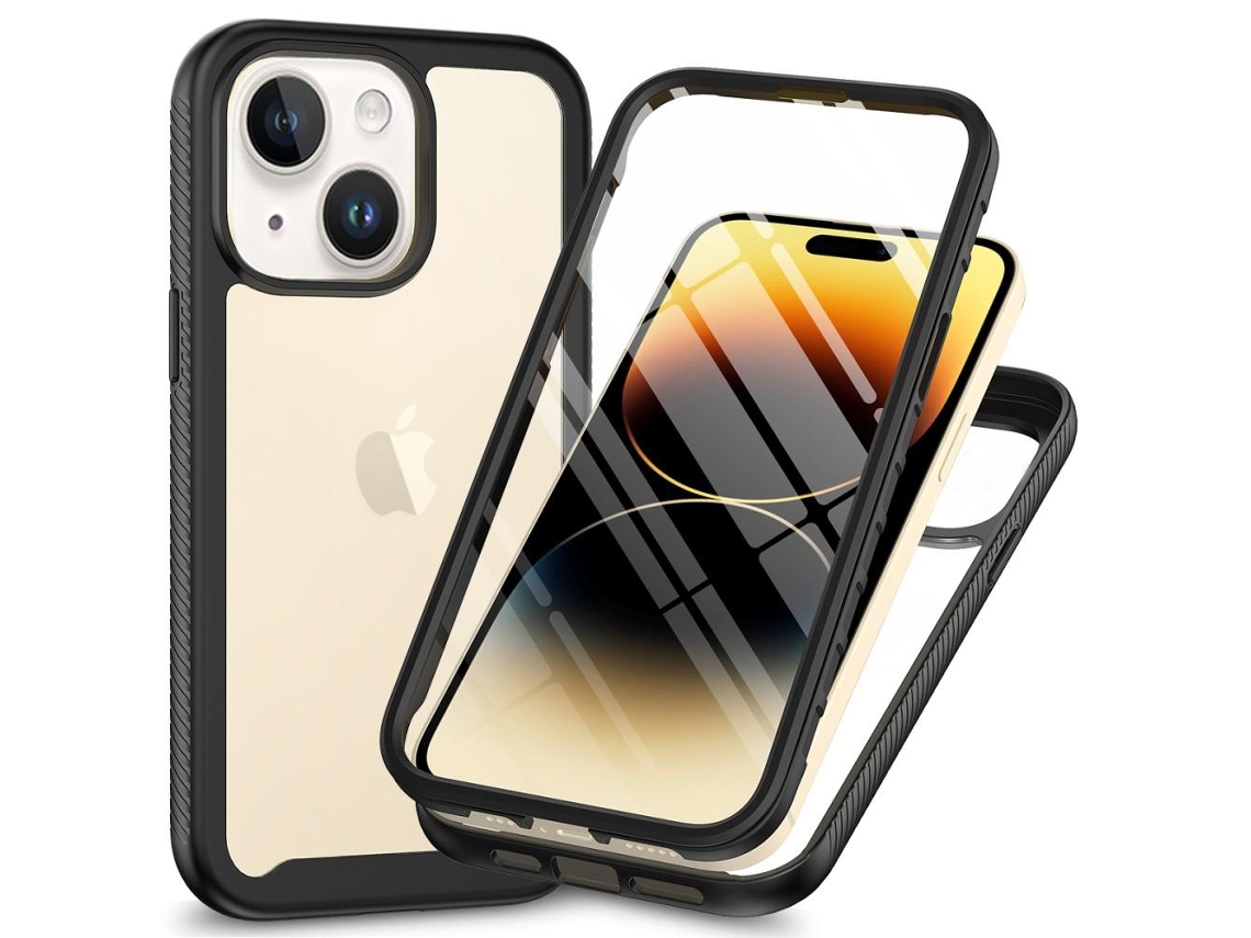 Capa De Proteção Total 3 Em 1 Para Iphone 15 Com Protetor De Tela.