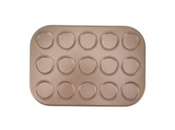 Moldes De Bolo De Macarrão Aço Carbono 15 Buracos Dourado