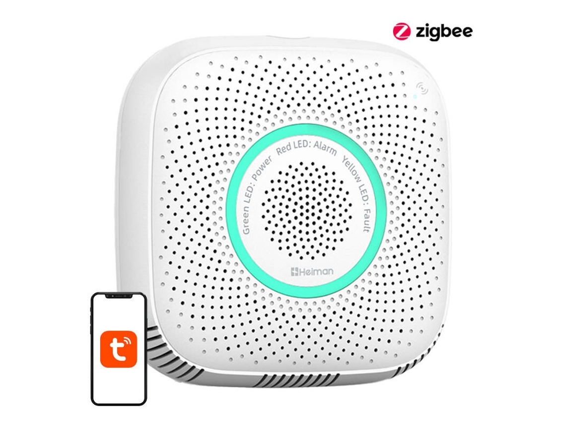 Lurelia Sensor Inteligente De Vazamento De Gás Natural Wi-fi Heiman Ws2cg Tuya