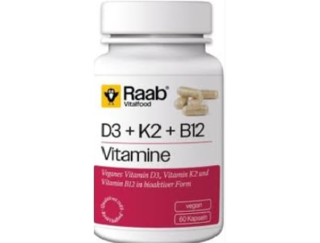 Vitamina D3K2B12 460Mg 60 Cápsulas RAAB VITALFOOD