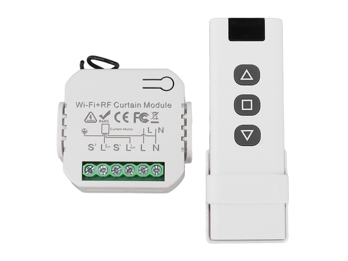 Kit de Controle 2026 Store para persianas roláveis, com interruptor sem fio e controle remoto RF