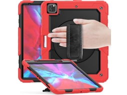 Capa Para Ipad Pro 13 2025/2024 13 Polegadas À Prova De Choque,com Suporte E Alça De Ombrovermelha + Preta