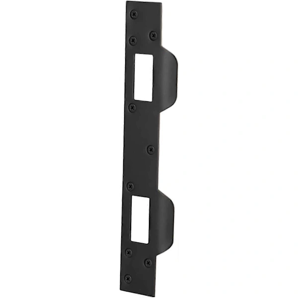 Placa De Proteção Para Fechadura De Porta De Segurança Reforçada Ha~black Em Aço, 5-1/2 Polegadas