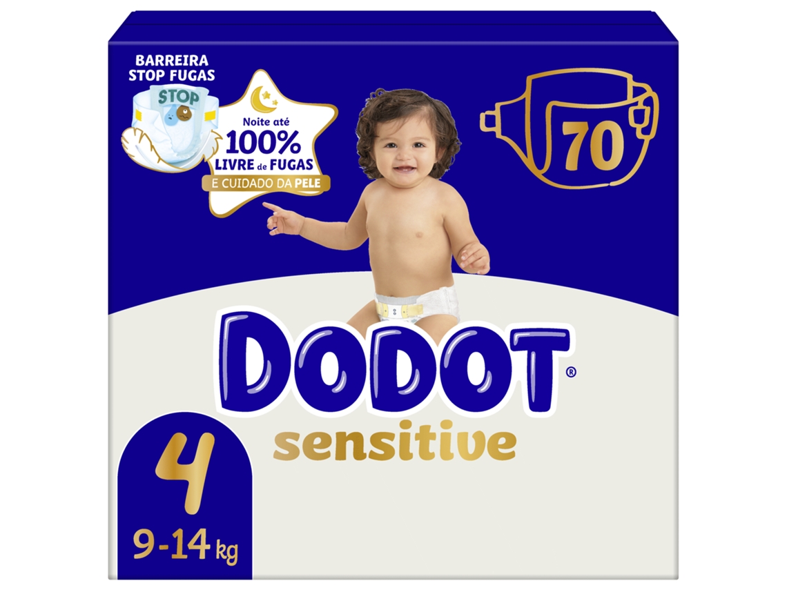 Fraldas Sensitive 9 14kg T4 Dodot