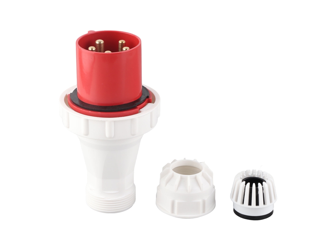 Tomada Industrial Cee, Conector De Aviação Ip67 À Prova D'água, 5 Pinos, 63 A, 220, 415 V, Vermelha, Para Uso Externo