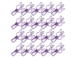 20 Clip Metal Binder Clip Papel Clip Clamp De Eletroplaca Multiuso Roxo
