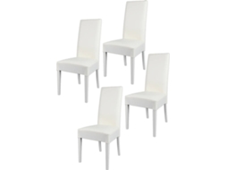 Conjunto de 4 Cadeiras T M C S Luisa (Branco - 99x46x55 cm - Madeira)