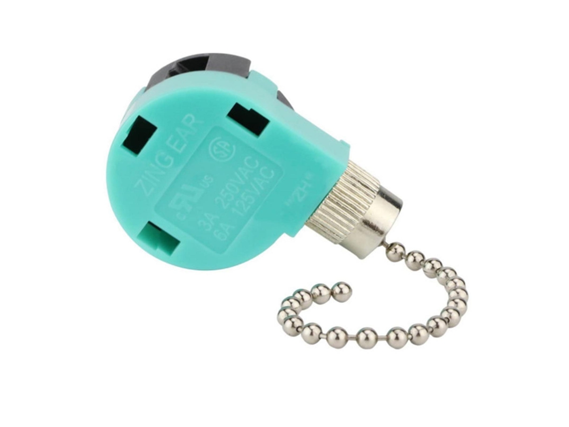 Lâmpada De Parede Com Ventilador Marchas Interruptor Zipper