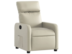 Recliner Chair, Recliner Chairs Vidaxl Creme Couro Artificial