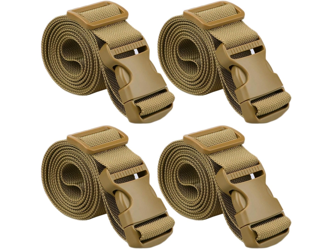 Cintas De Bagagem 40" Comprimento Com Fivela Ajustável(cor Bege(pacote 4), 1, 5" De Largura, 40" De Comprimento)