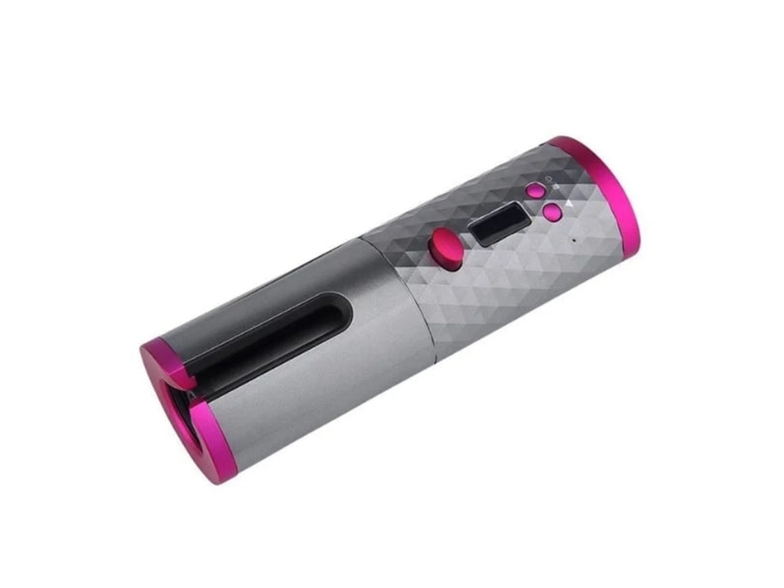 Ferro De Ondulação Automático Recarregável Sem Fio, Ferramenta De Estilo De Cabelo Para Ondas Perfeitas Cinza Clickonit