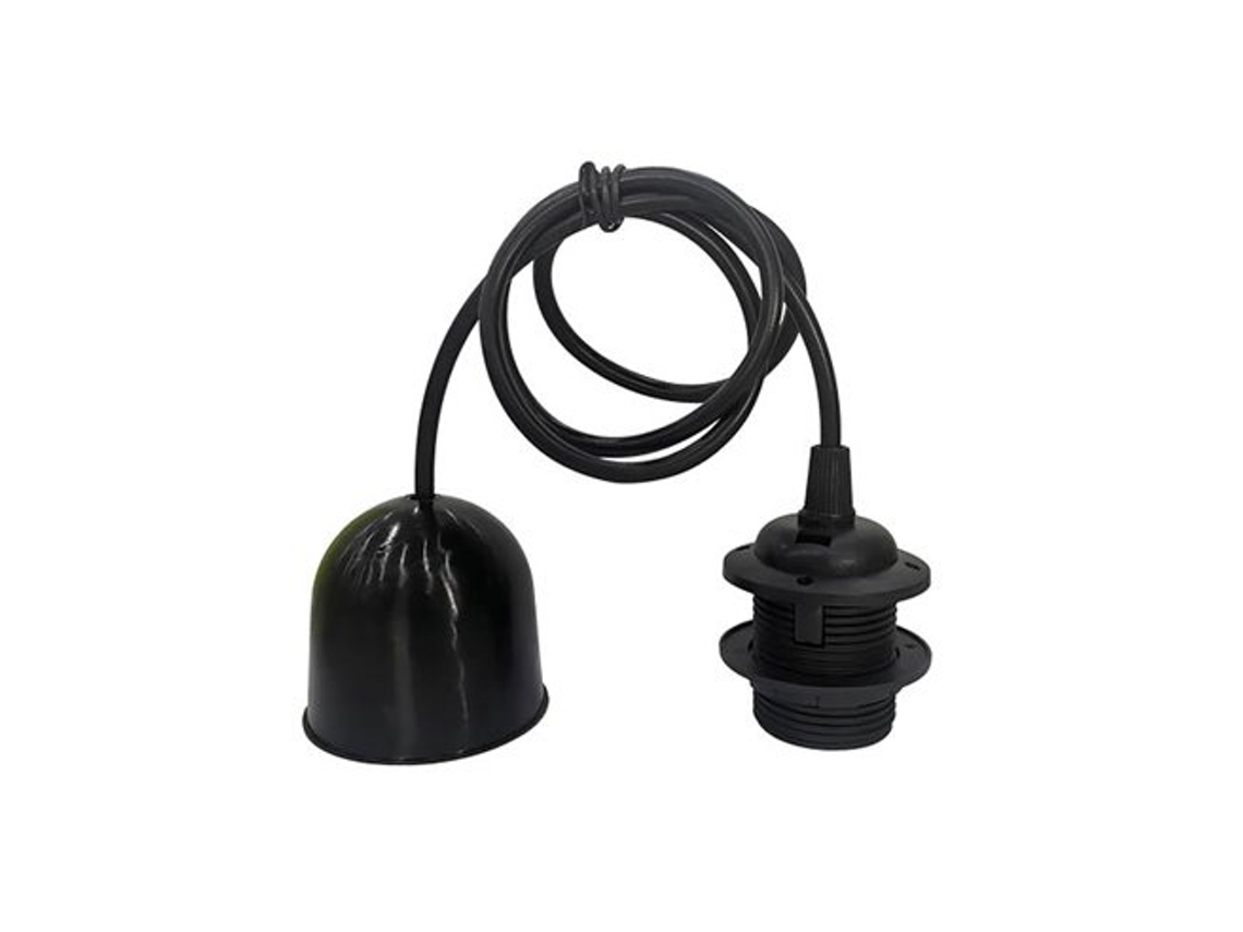Pendente Cuval E27 1m Preto Gsc