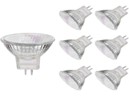 Lurelia Pack De 6 Lâmpadas Halógenas Mr11 Gu4 10w 12v 2700k, Branca Quente, Regulável, Sem Cintilação