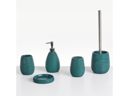 Conjunto De Peças Para O Wc BELIANI Quilca De Poliresina Azul Esverdeado 11x11x37