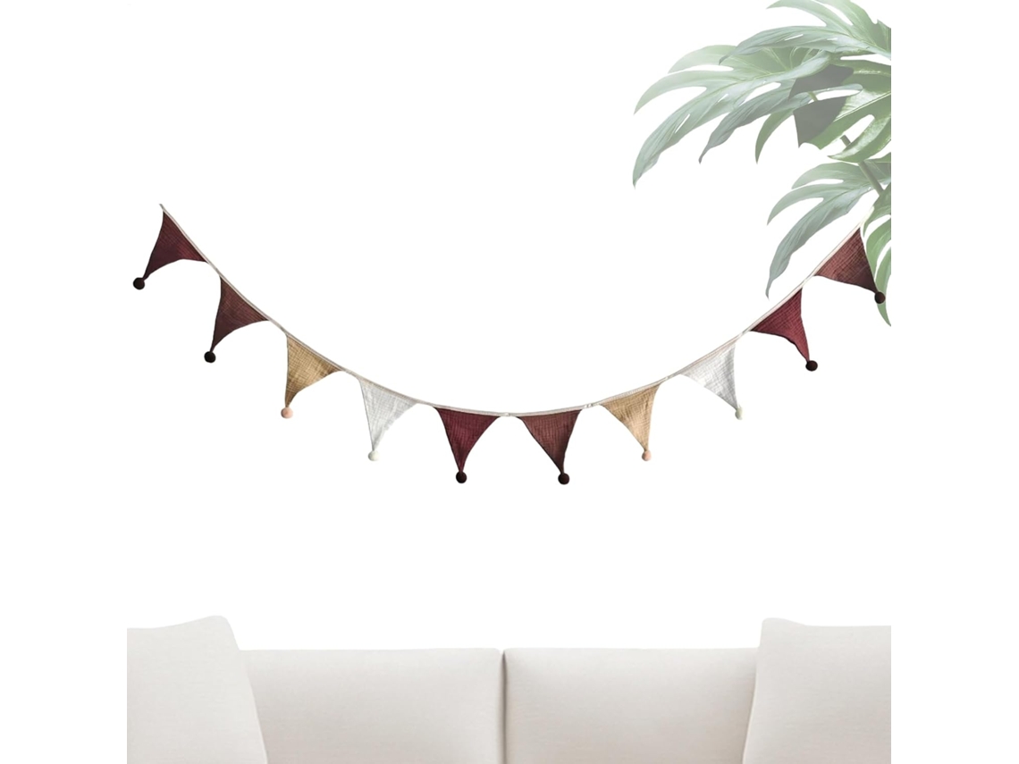 Bandeirinhas Guirlanda de 2,7 M para Decoração de Quarto Infantil, Bandeirinhas Coloridas para Quarto de Criança, CHABERLU