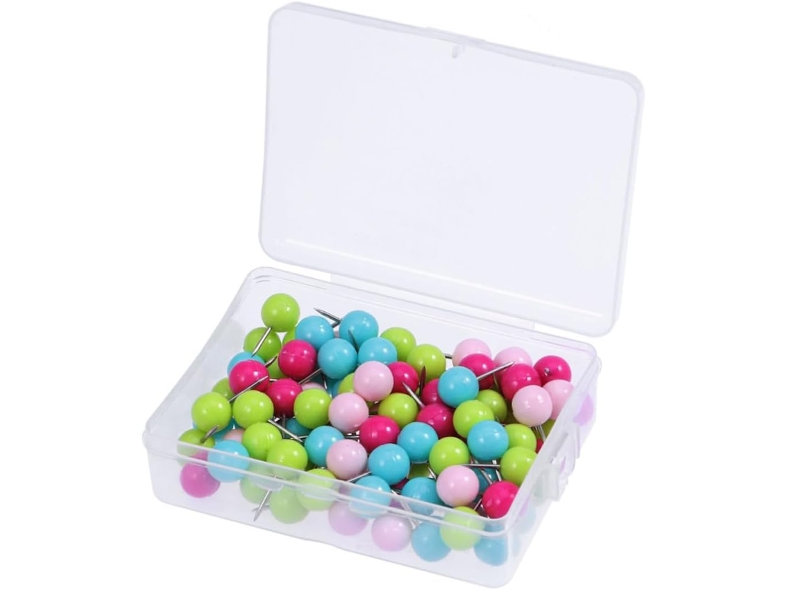 Tachinhas Decorativas Para Cortiça Quadradas, Formato Bola 10mm, 100 Unidades, Material Metal e Plástico, para