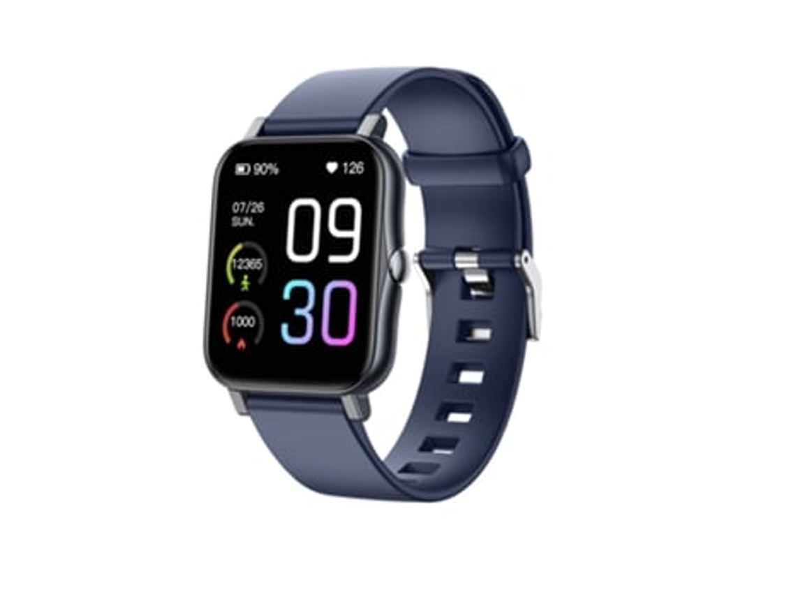 Smartwatch Tela Cheia de 1 7 Polegadas 100 Modos Esportivos Bateria com Duração de 25 Dias Azul AUJEZON