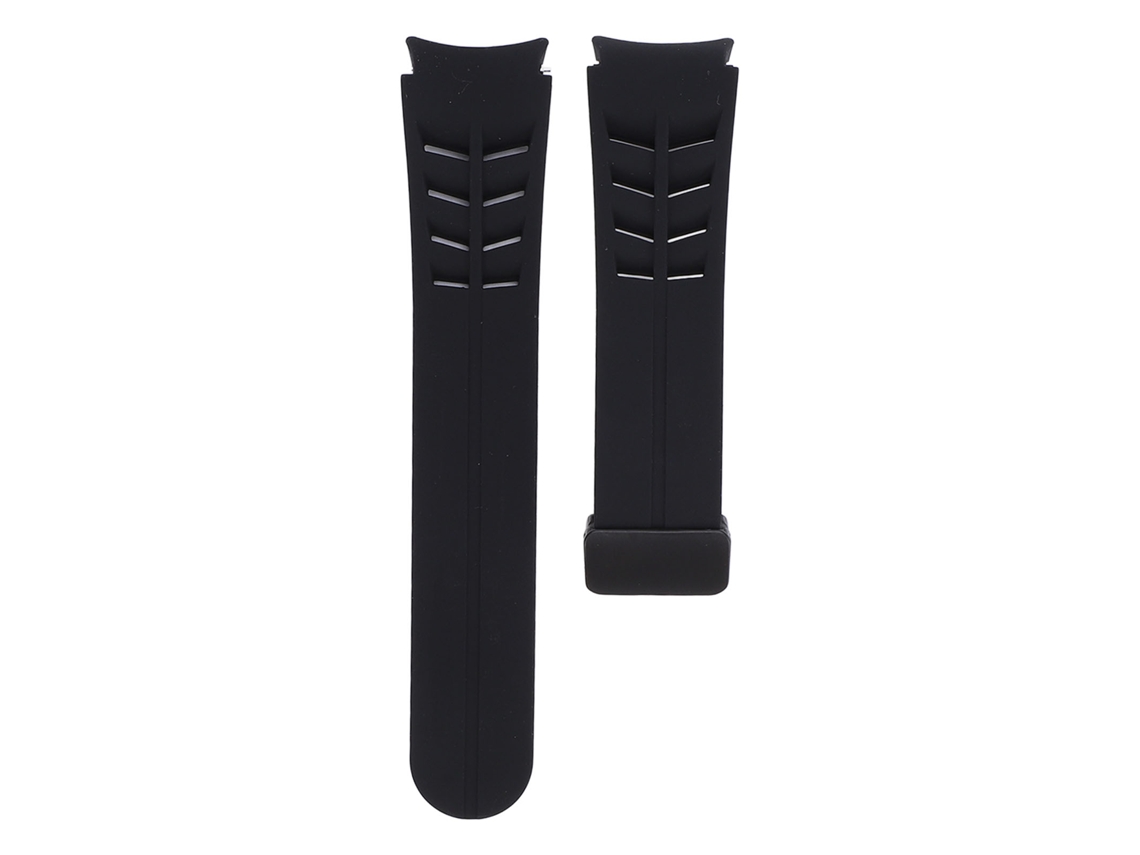Correa De Reloj Silicona 44mm Hebilla Plegable Magnética Quick Release Para Galaxy Watch 7 6 5 4 Negro