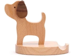 Suporte Para Celular, Suporte De Madeira Em Formato De Cachorro, Suporte De Mesa Em Formato De Desenho Animado