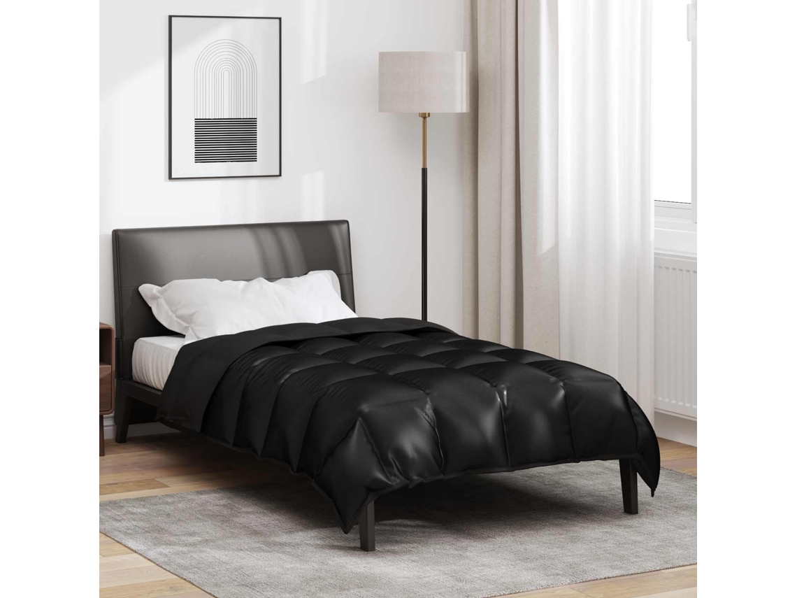 Vidaxl Edredom De Inverno 135 X 220 Cm 450 Gsm Preto