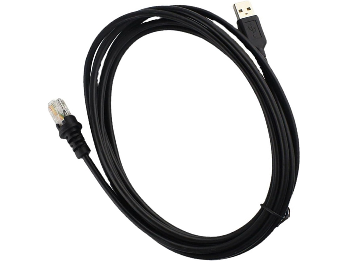 Cabo Usb Omnidirecional De 200 Cm Para Leitor Código Barras Ms5145,