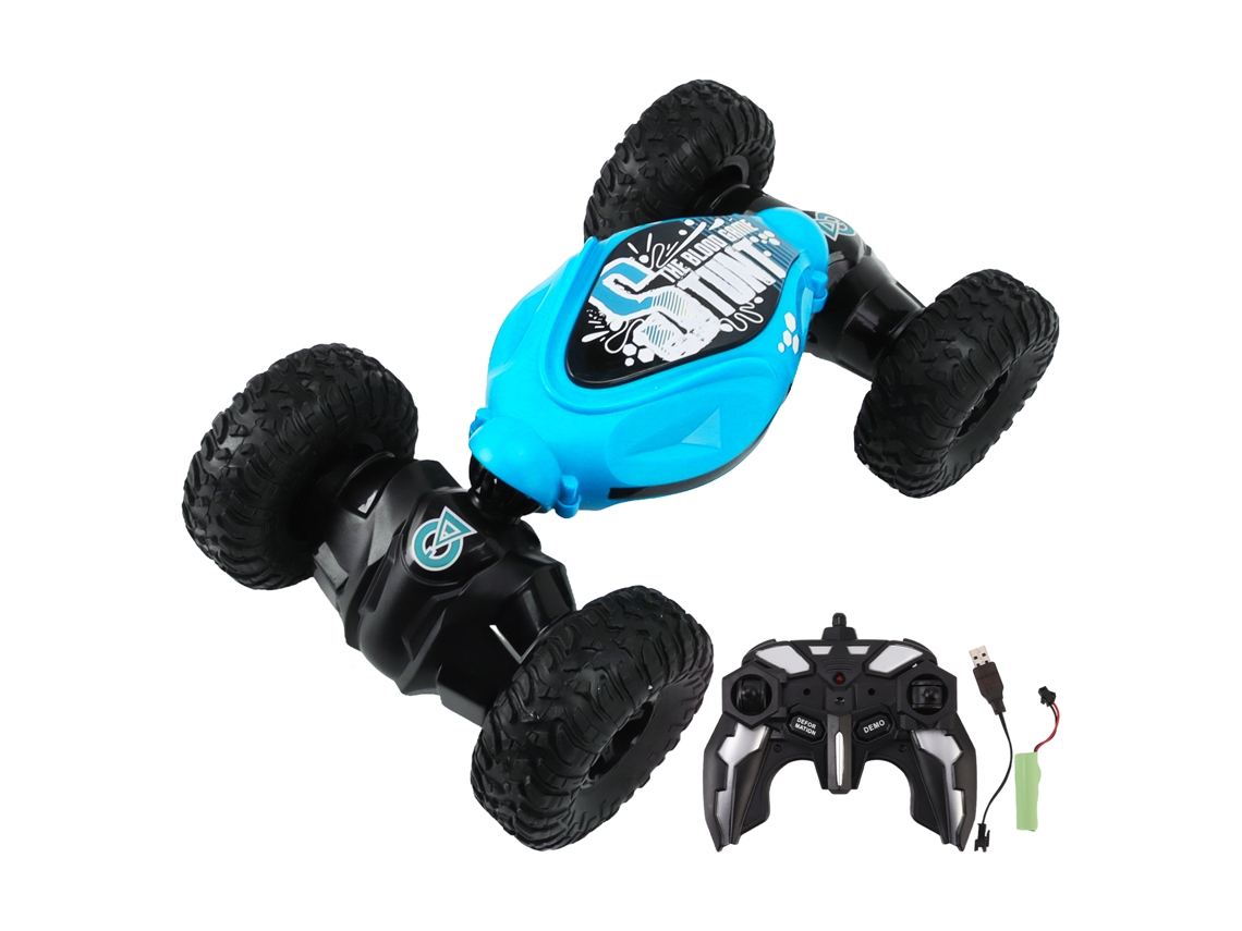 Mali carro de Stunts Rc 1/16 4wd com Controle Remoto 2.4g para Crianças Azul