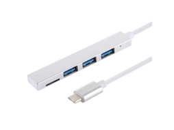 Hub Usb c T 809b com Leitor de Cartão Tf e 3 Portas Usb 3.0, 13 Cm AQUAFORGE