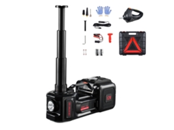 Macaco Elétrico Portátil para Automóvel, 5 Toneladas, de Tesoura com Inflador Incorporado, 12 V Chave Impacto Elétrica e Luz Led, Sedã, Suv, Caminhão