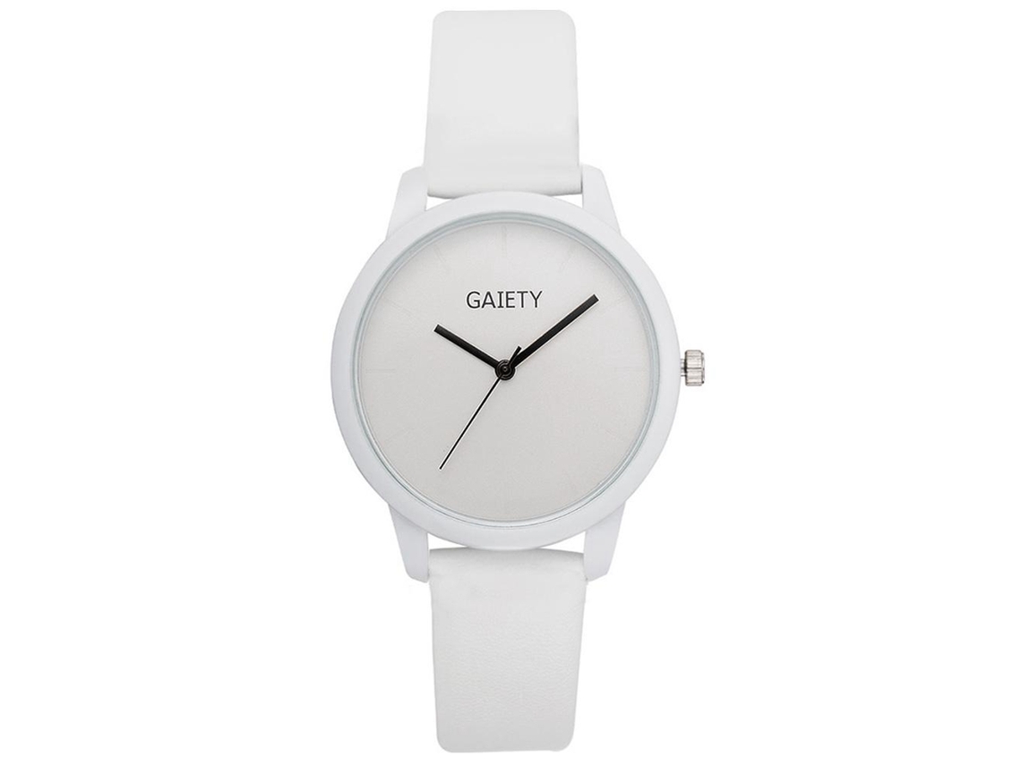 Reloj Hombre Empresarial Estilo Simple Correa Pu Dial Redondo Analógico De Cuarzo Gaiety