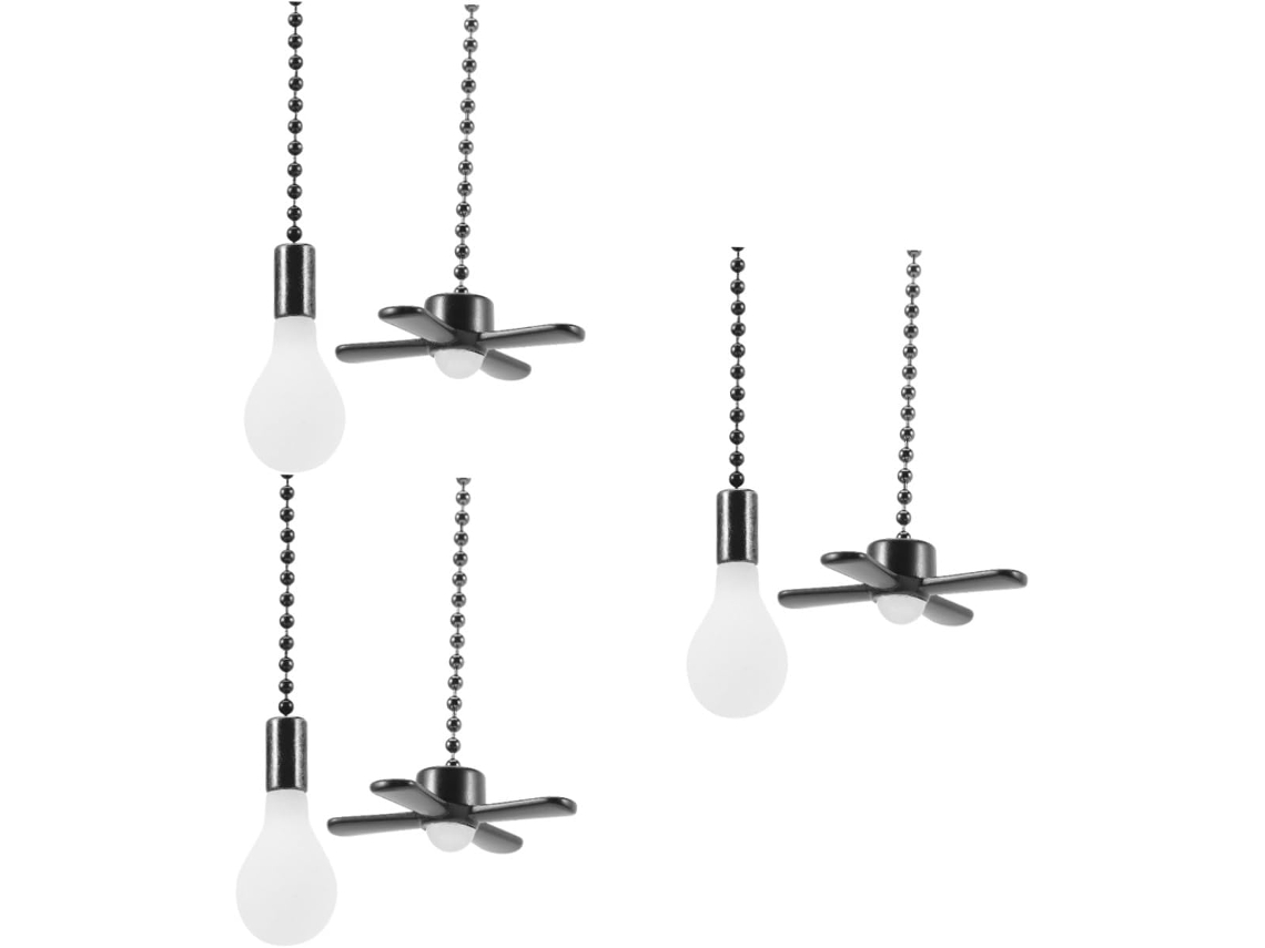 Conjunto De 6 Extensões De Corrente Metálica Para Ventilador De Teto E
