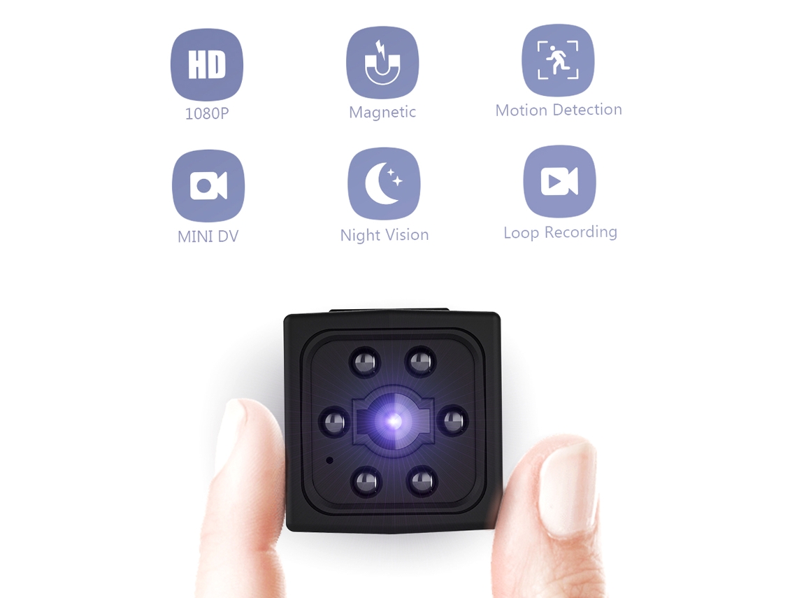 2026 câmara Espiã Mini 1080p Oculta com Detecção de Movimento e Visão Noturna Câmara de Segurança para o Lar