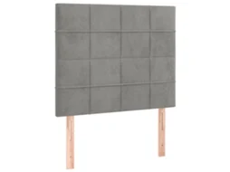 Cabeceira Cinza Light 80x5x118/128 Cm Veludo MAISON EXCLUSIVE