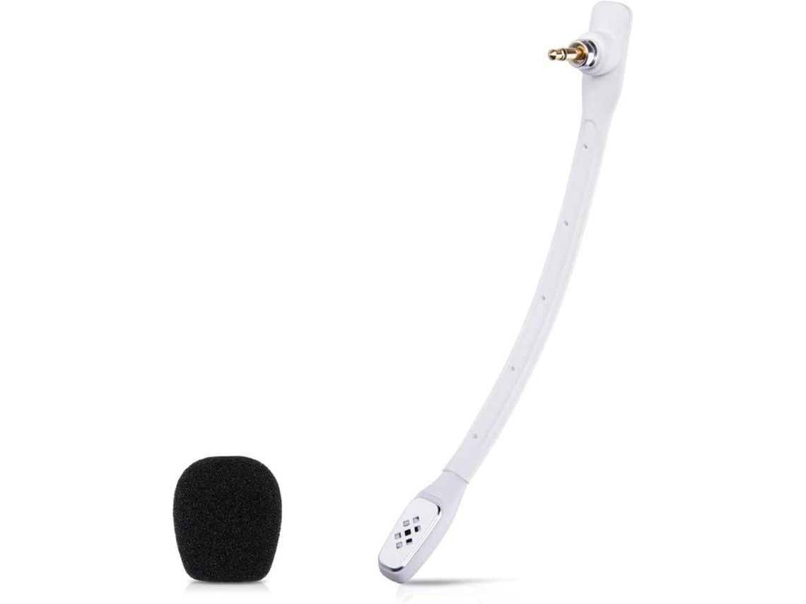 Microfone Omnidirecional Branco Com Cancelamento De Ruído Para