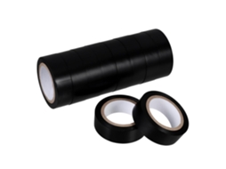 Fita Isolante Industrial De Pvc Preta, 18mm, 10 Rolos