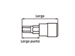 Soquete Hex Longo 1/2" 7 Mm Tengtools 55m1225070