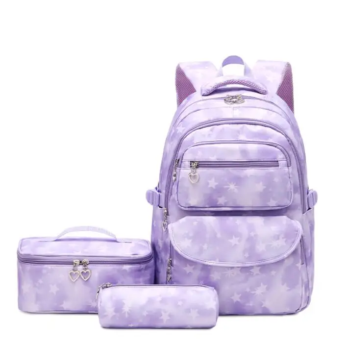 Conjunto Escolar 3 Peças, Infantil, Impermeável Com Mochila E Estojo Para Livros