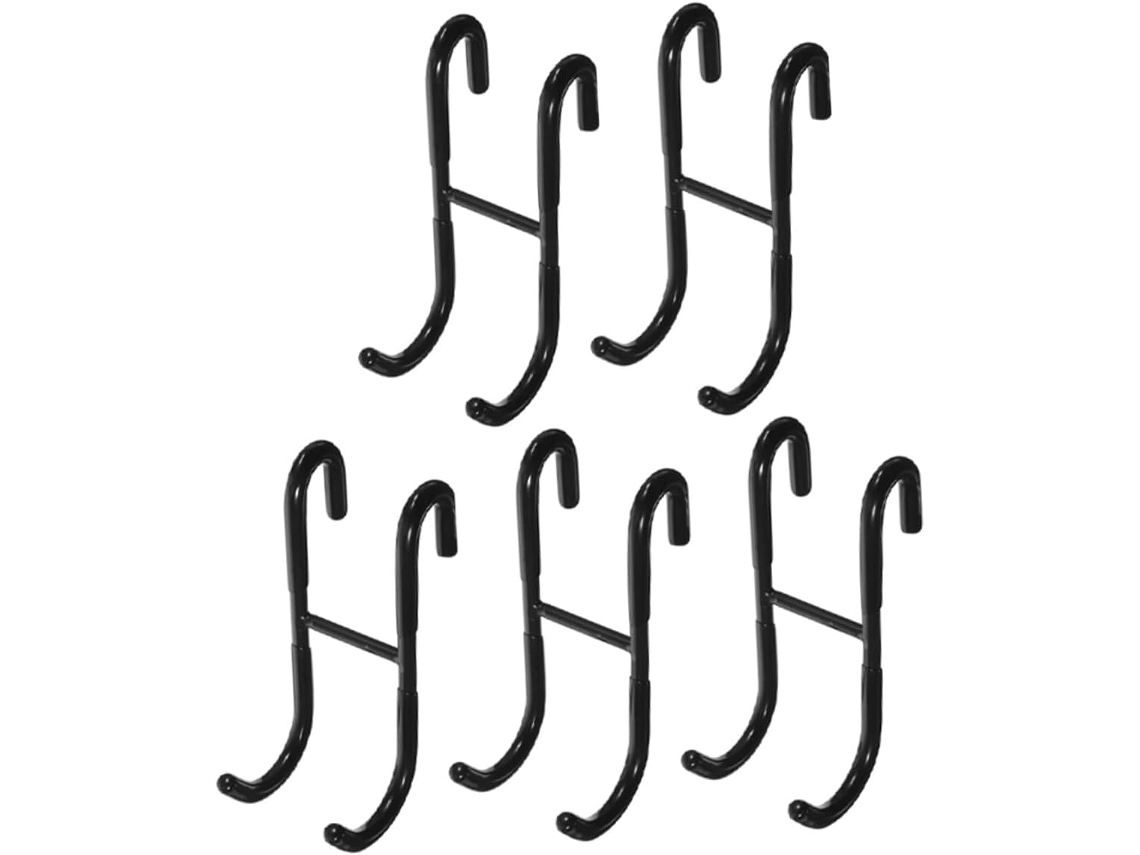 Conjunto De 5 Ganchos Pretos Para Portas Box Vidro, Sem Necessidade
