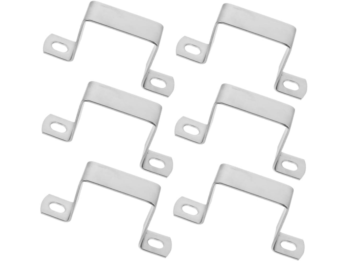 Conjunto De 6 Abraçadeiras Quadradas Para Mangueiras, Clipes E Suportes De Fixação.
