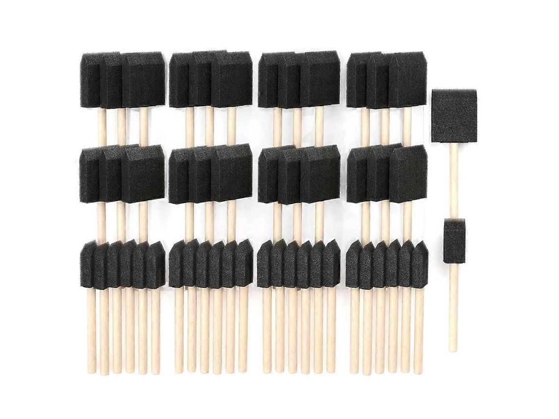 Pincéis De Espuma Para Pintura, 50 Unidades (25 De 1 Polegada E 25 De 2 Polegadas)