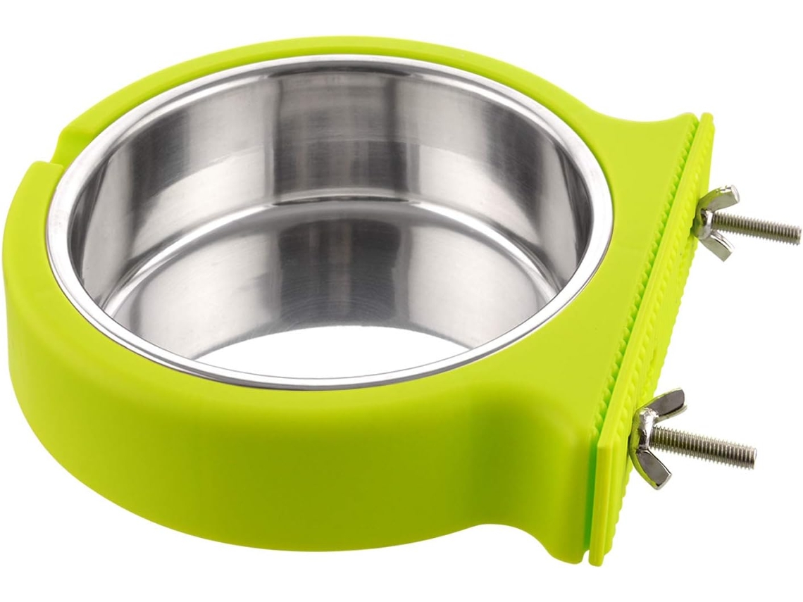 Comedouro e Bebedouro Suspensos para Gaiolas, Removível, e Bebedouros de Aço Inoxidável para Cães, Gatos e Pequenos Animais, Grande AQUAFORGE
