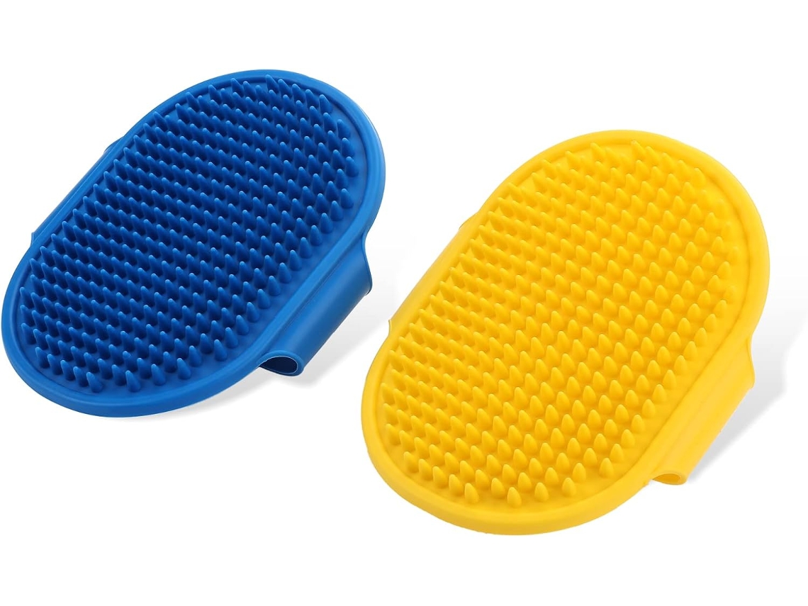 Escova Silicone Banho Pet Massagem Remove Pelos