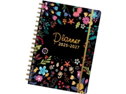 Agenda Mensal com Espiral- Agenda Mensal 2025 2027- Calendário Trienal- Organizador de Calendário de 36 Meses BRILVIBERA