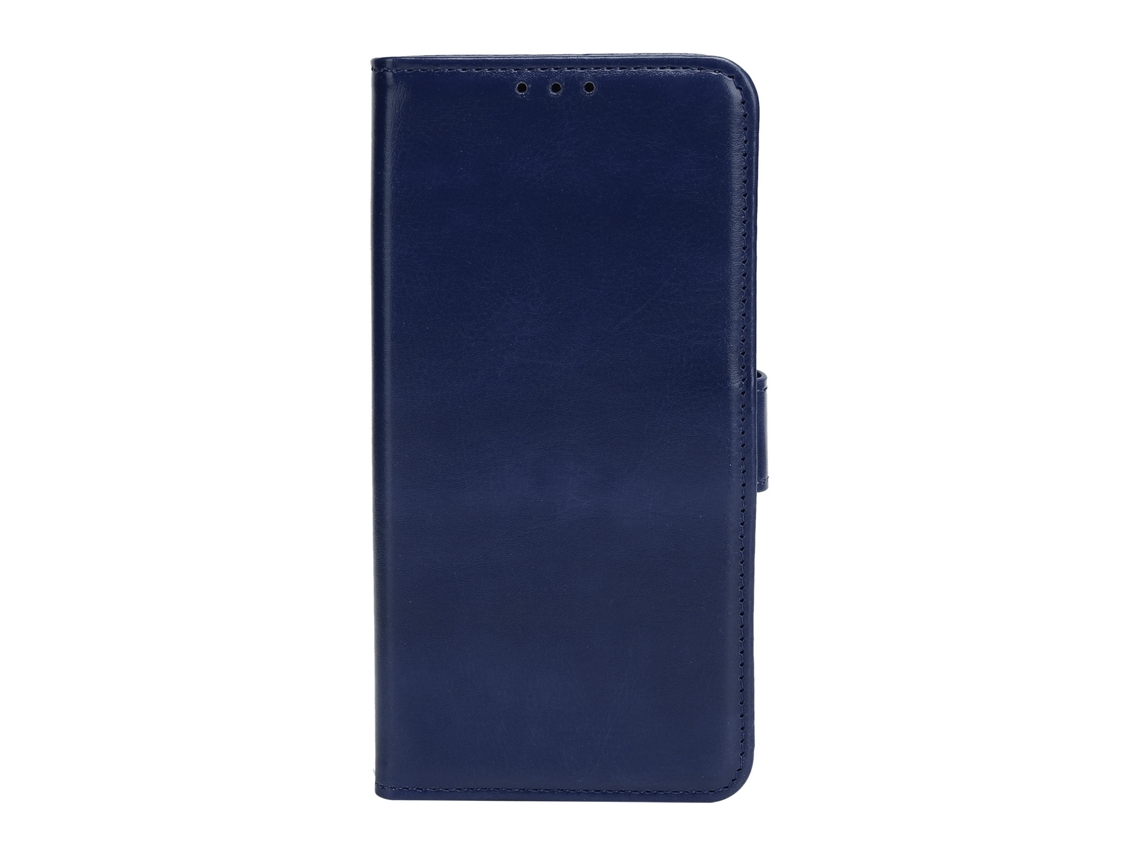 Capa LAXISCREED Samsung S21 Fe Couro com Slot Cartão Azul