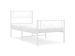 Metal Bed Frame, Metal Bed Frames Vidaxl Branco Aço (100 X 190 Cm)