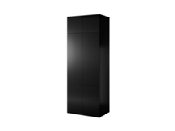 Roupeiro CAMA MEBLE Pafos 2D Base Preto Laminado Madeira Mdf
