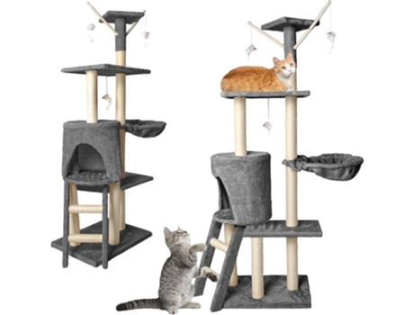 Árvore para Gato 138 Cm Cinza PURLOV