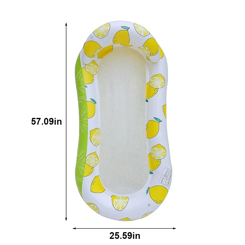 (limão) Cama Flutuante Inflável, Boia, Cama De Lazer Aquática, Colchão De Ar Para Natação