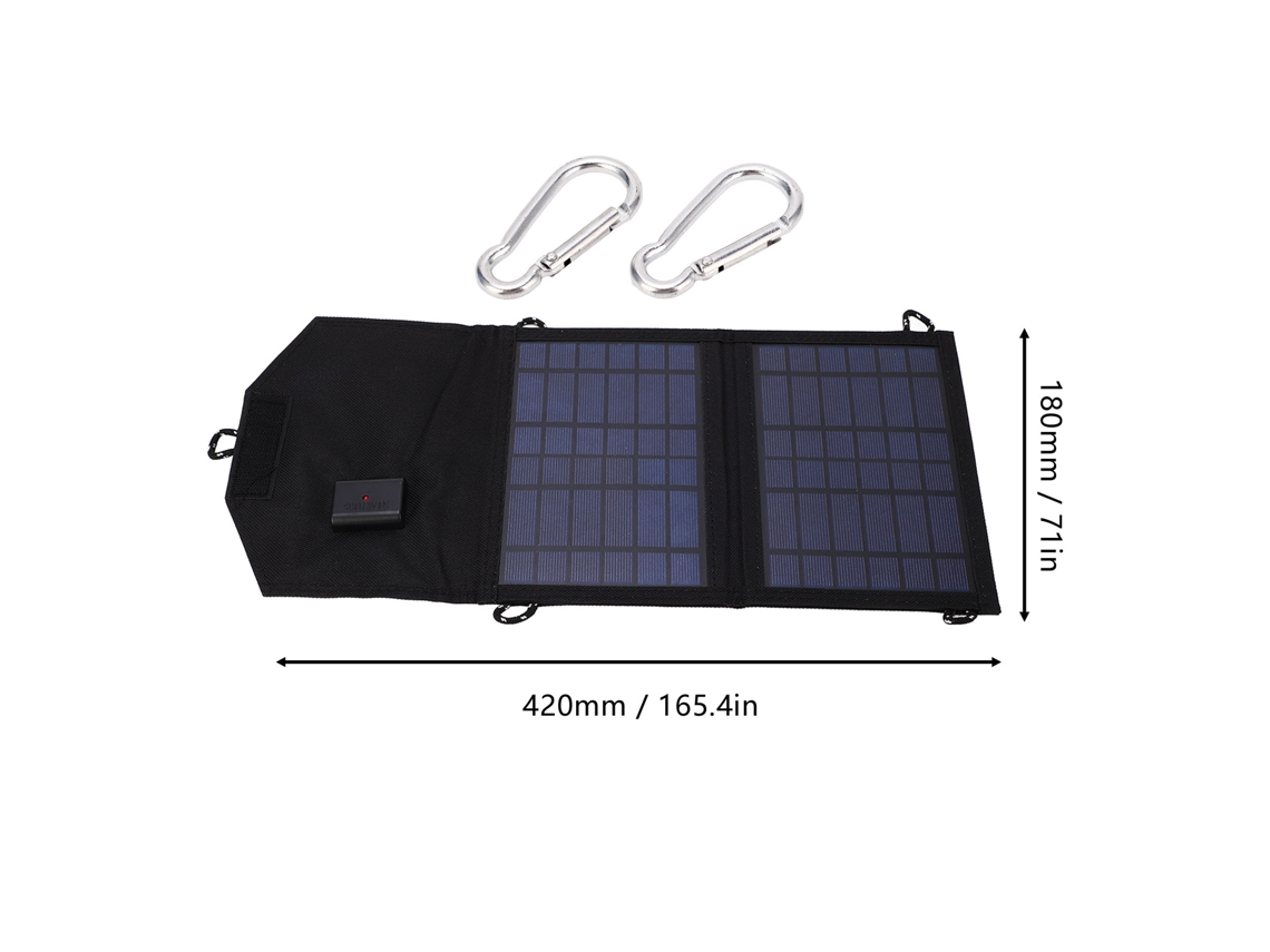 Painel Solar 7w Portátil Plegável Com Saída Usb 5v: Ideal Para Camping E Uso Ao Ar Livre
